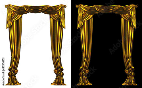 Gold curtain background