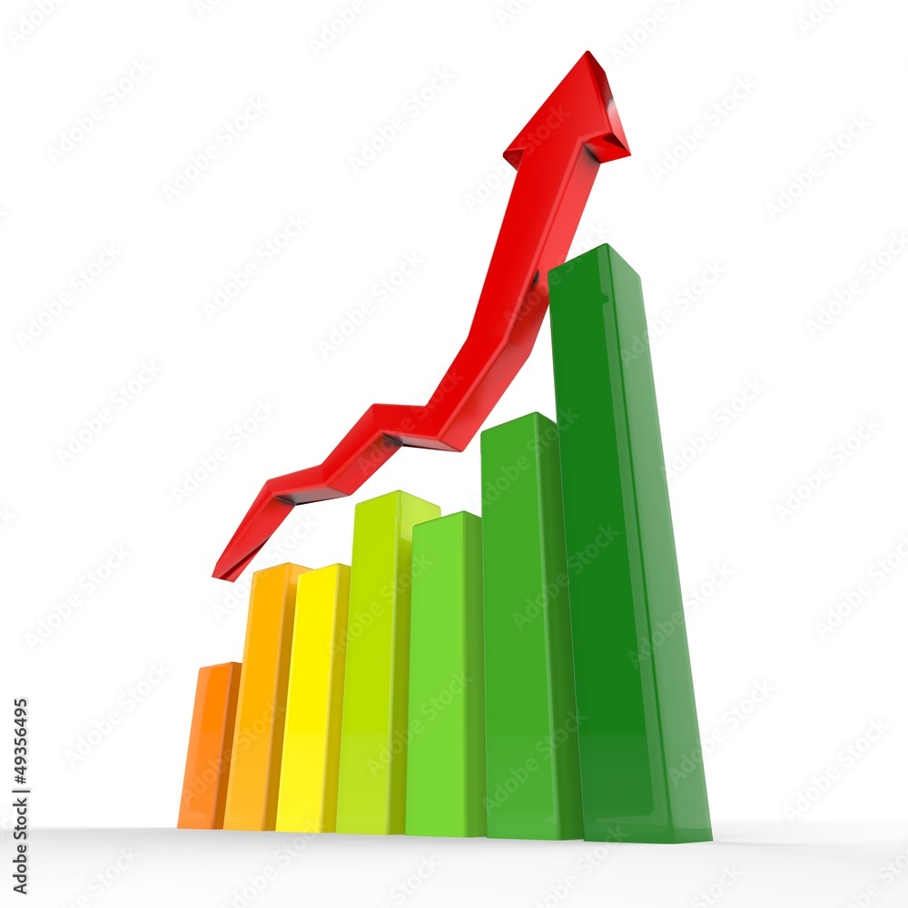 Growth Charts Isolated on White Background Growth Charts Isolated on White Background