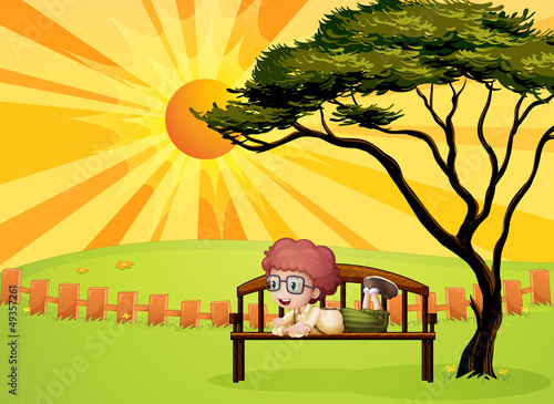A young boy at the park