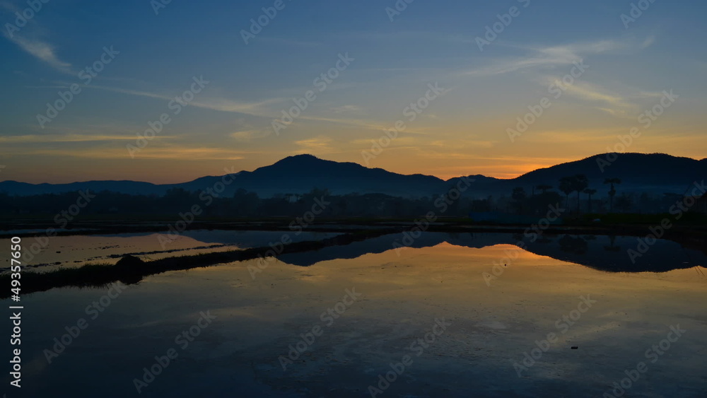beautiful time lapse sunrise and reflection in pond beautiful time lapse sunrise and reflection in pond