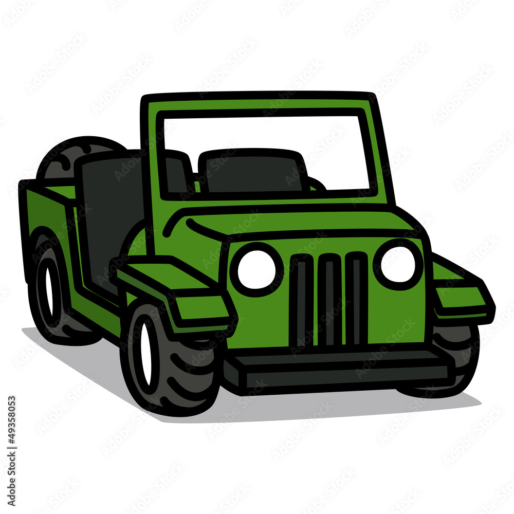 Cartoon Car 09 : Military Vehicle Cartoon Car 09 : Military Vehicle