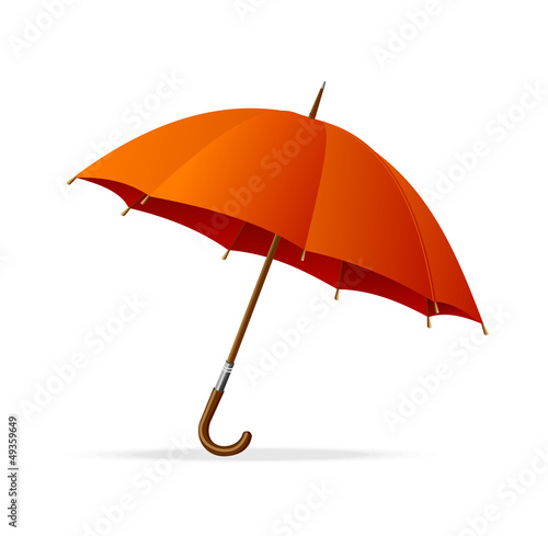 Vector red umbrella isolated