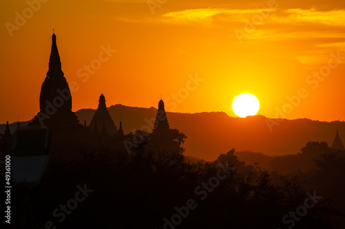 Myanmar  bagan at sunset