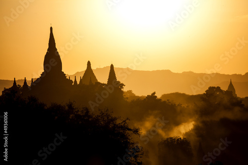 Myanmar  bagan at sunset