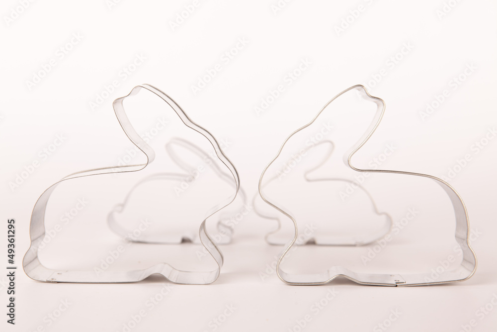 Fototapeta premium Osterhasen stehen sich gegenüber