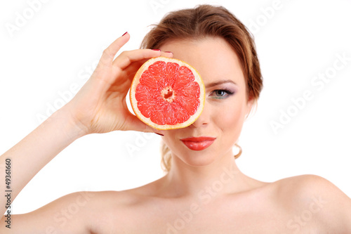 Beautiful young woman with ...