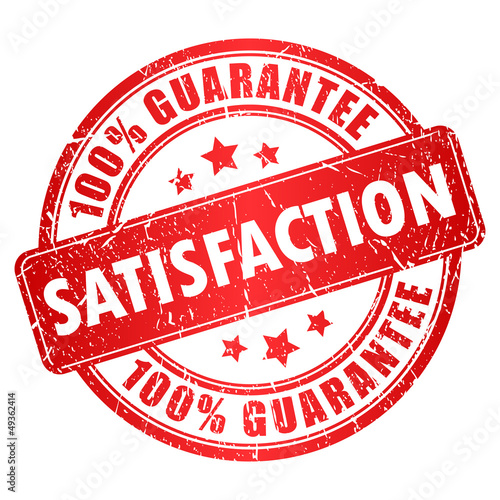 Vector satisfaction rubber stamp
