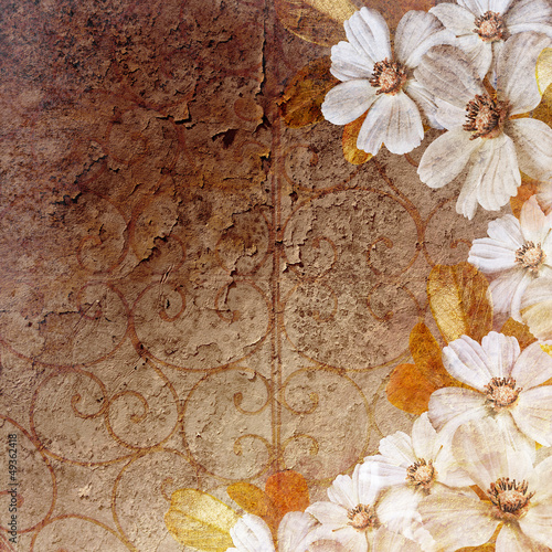 grunge floral background