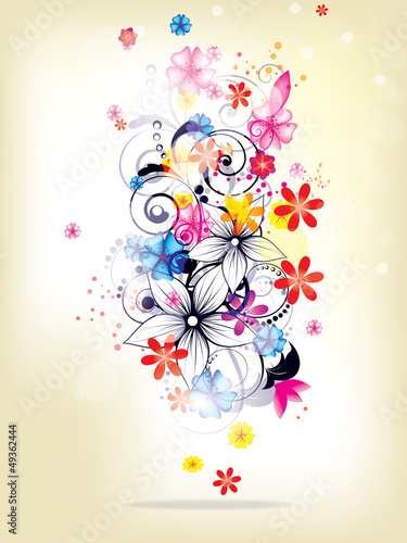 Floral spring elements and flowers