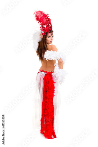 beautiful carnival dancer woman posing