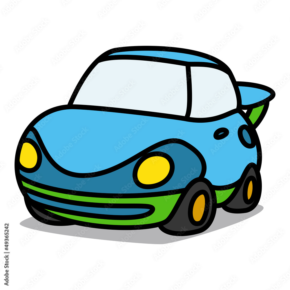Cartoon Car 32 : Futuristic Car Stock Vector | Adobe Stock