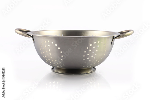 Steel Bowl isolated on white