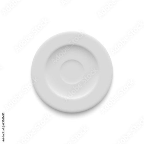 realistic empty plate