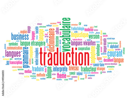 Nuage de Tags TRADUCTION (dictionnaire langues langage traduire)