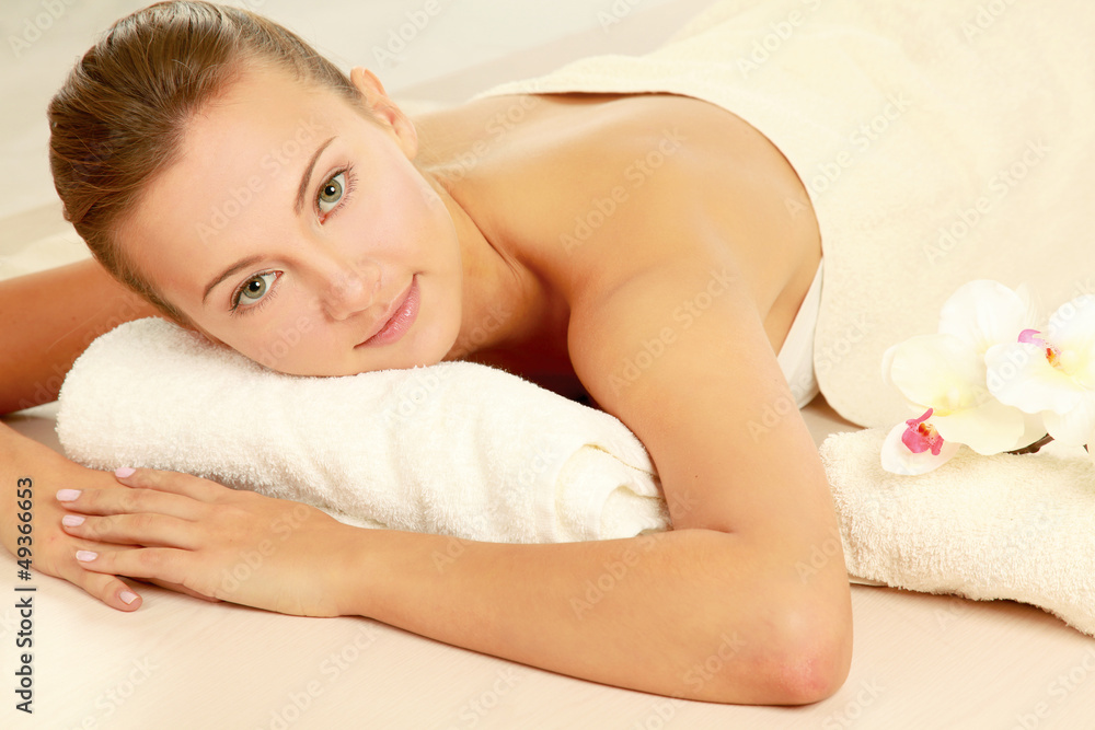 An attractive woman getting spa treatment An attractive woman getting spa treatment