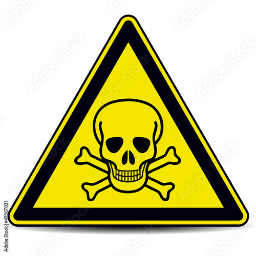 Skull danger sign