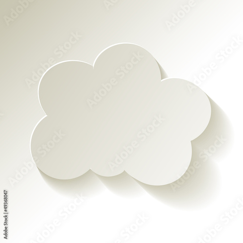 Cloud  Wolke Papier weiss