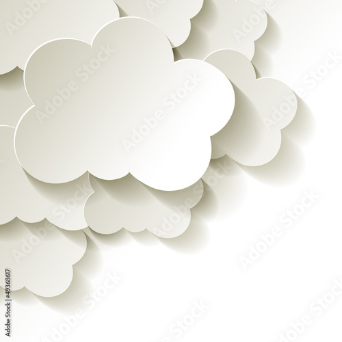 Clouds  Wolken Papier weiss Ecke Hintergrund