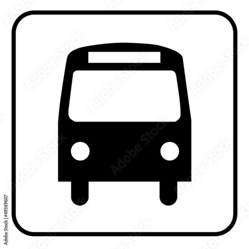 Bus Vektor Icon Button