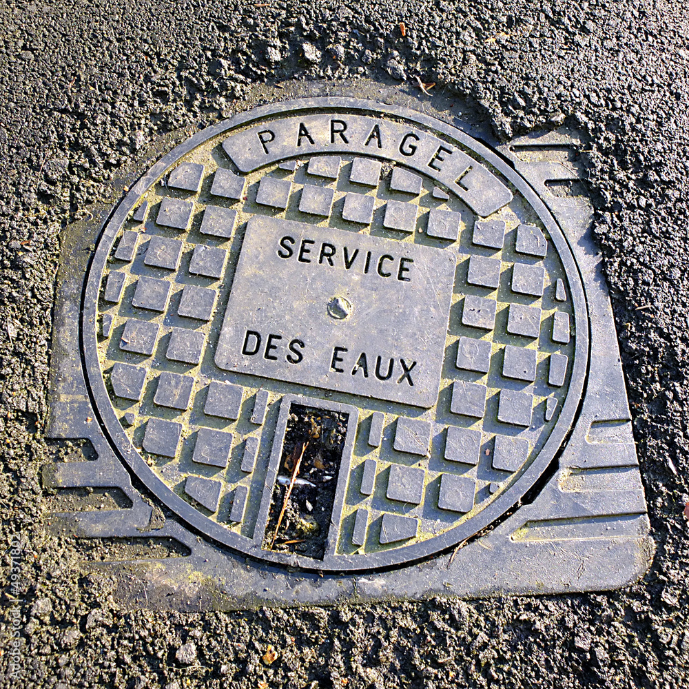 Plaque trottoir eau