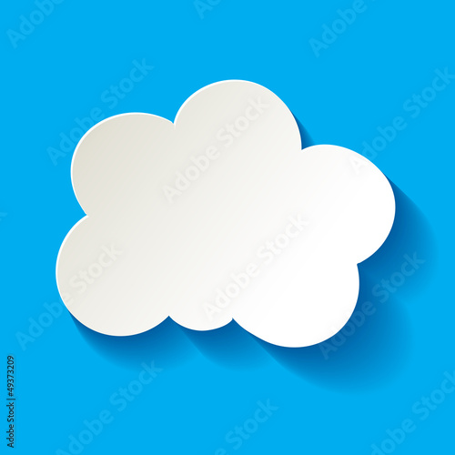 Cloud  Wolke Papier weiss blau