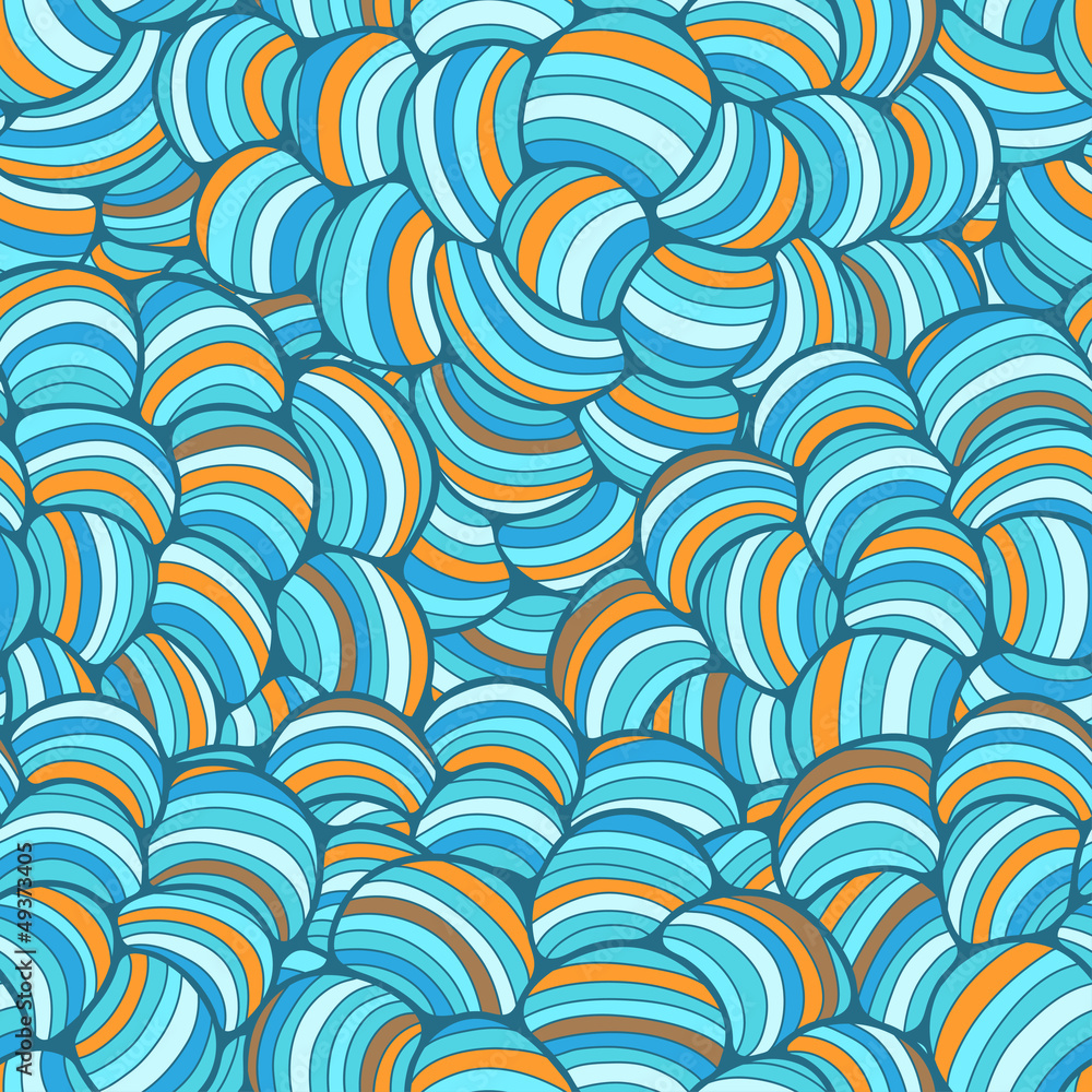 Seamless abstract wave hand-drawn pattern. Seamless abstract wave hand-drawn pattern.