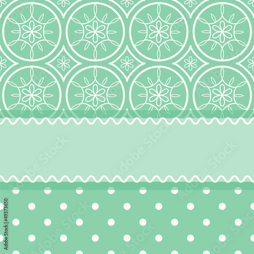 Card template with decorative pattern