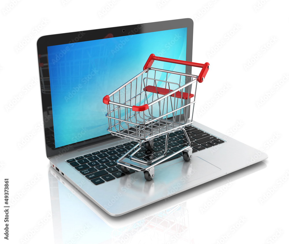 online shopping 3d concept online shopping 3d concept