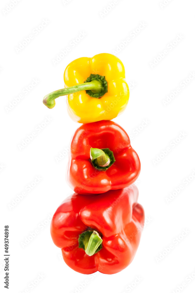 ripe red and yellow pepper ripe red and yellow pepper
