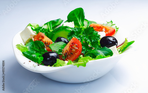 Serving of fresh Greek salad