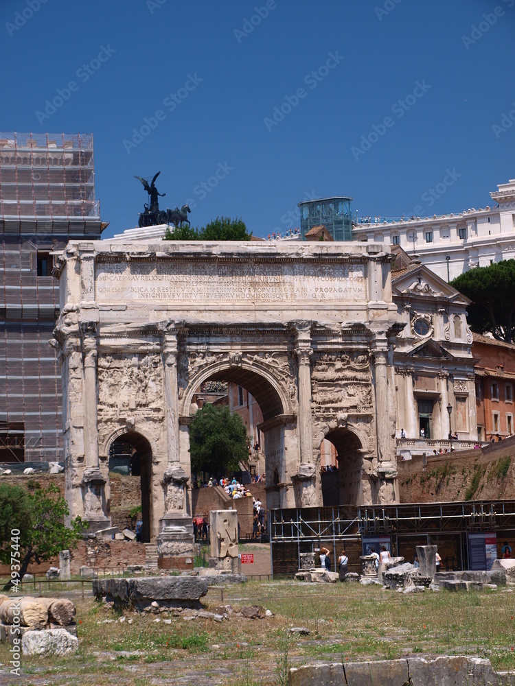 Fototapeta premium Łuk Septymiusza Sewera, Forum Romanum, Rzym, Włochy