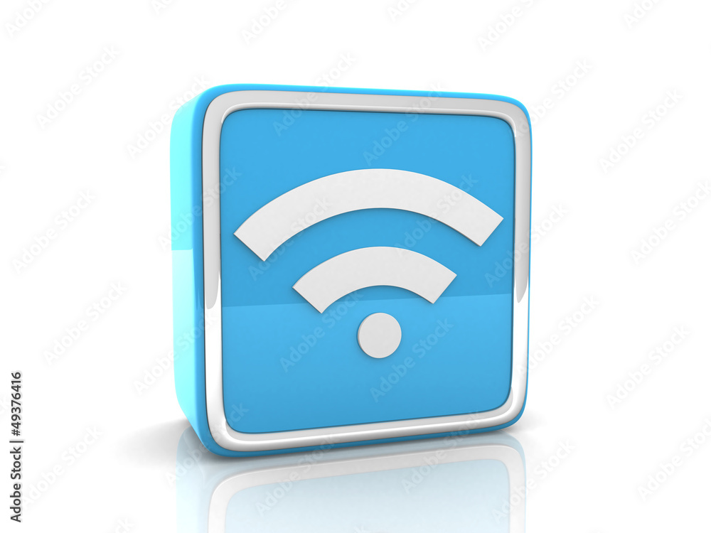 Blue wifi icon Blue wifi icon