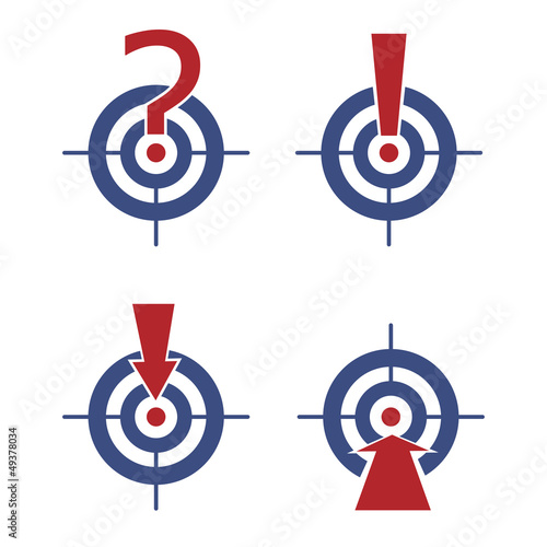 target with marks and arrows