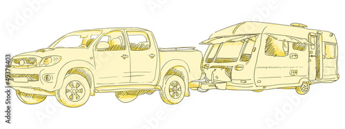 Caravan Drawing