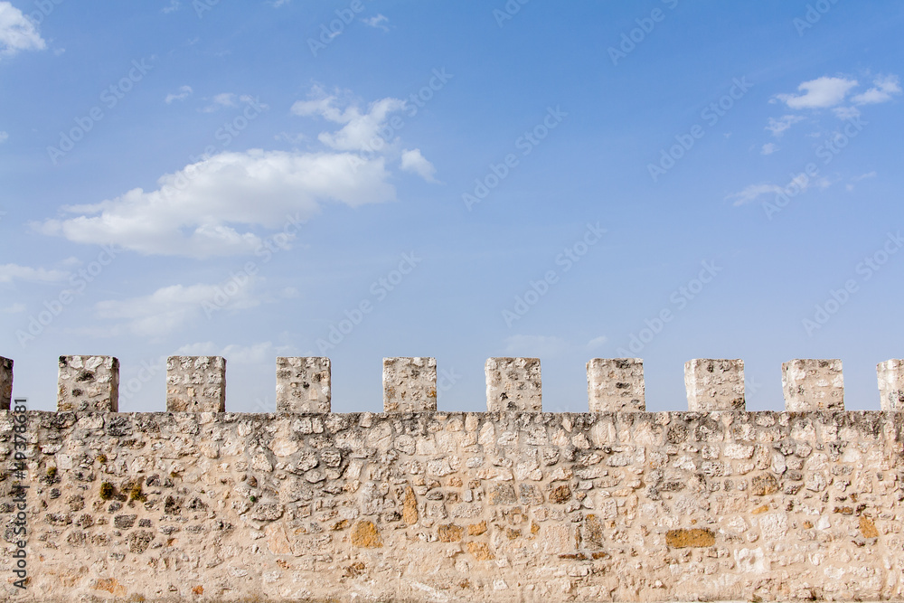 Ancient castle defensive wall