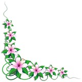 Lilium Flower Page Corner Decoration-Fiore Lilium Angolo Pagina