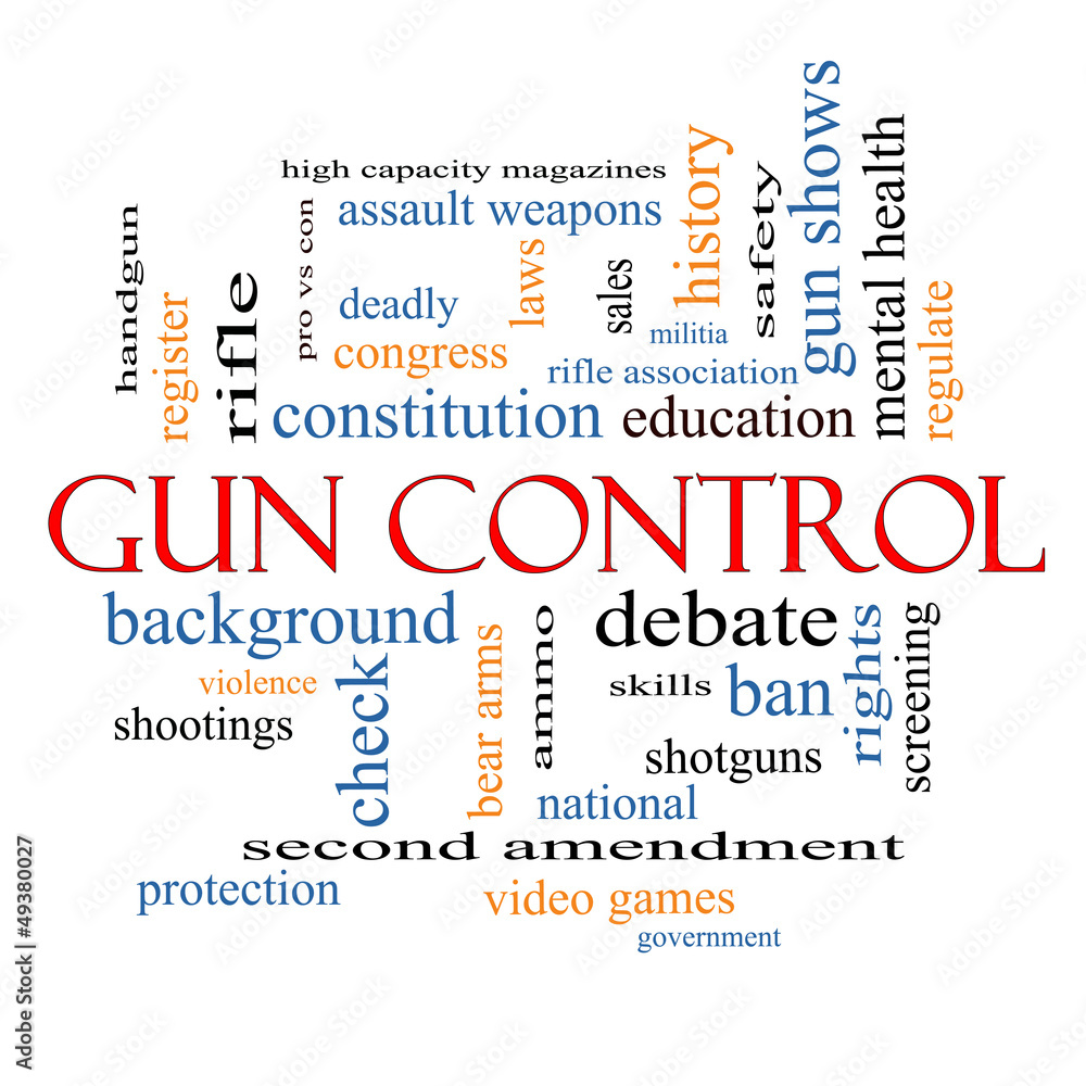 Gun Control Word Cloud Concept