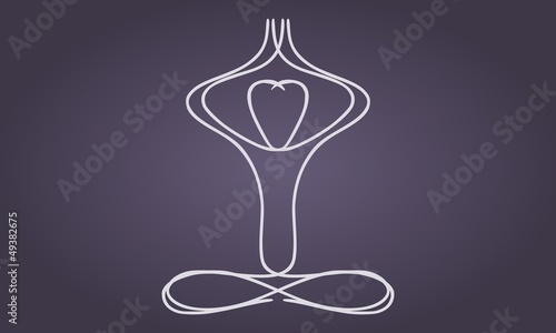 Yoga logo ligne