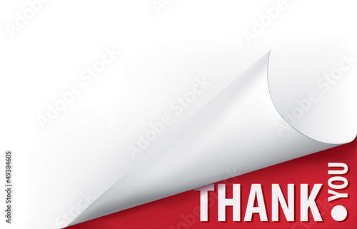 Thank You Curled Page Corner