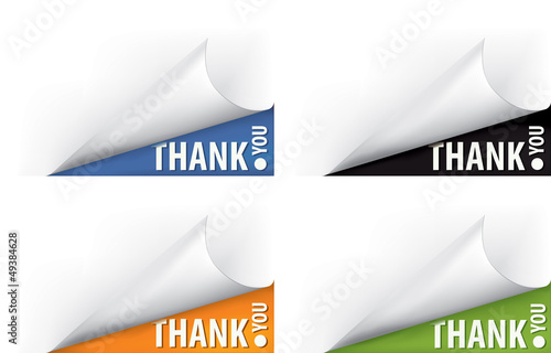 Thank You Curled Page Corner Set