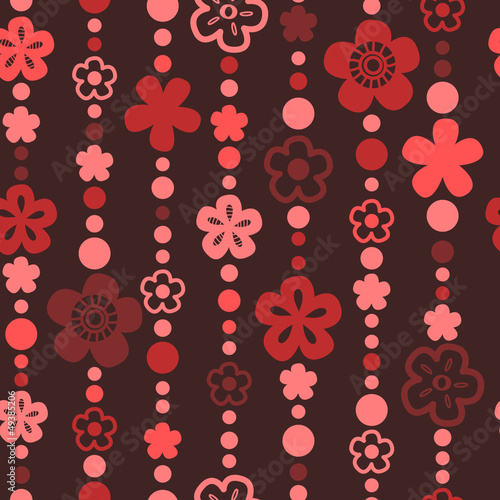 Red bead and flower vertica...