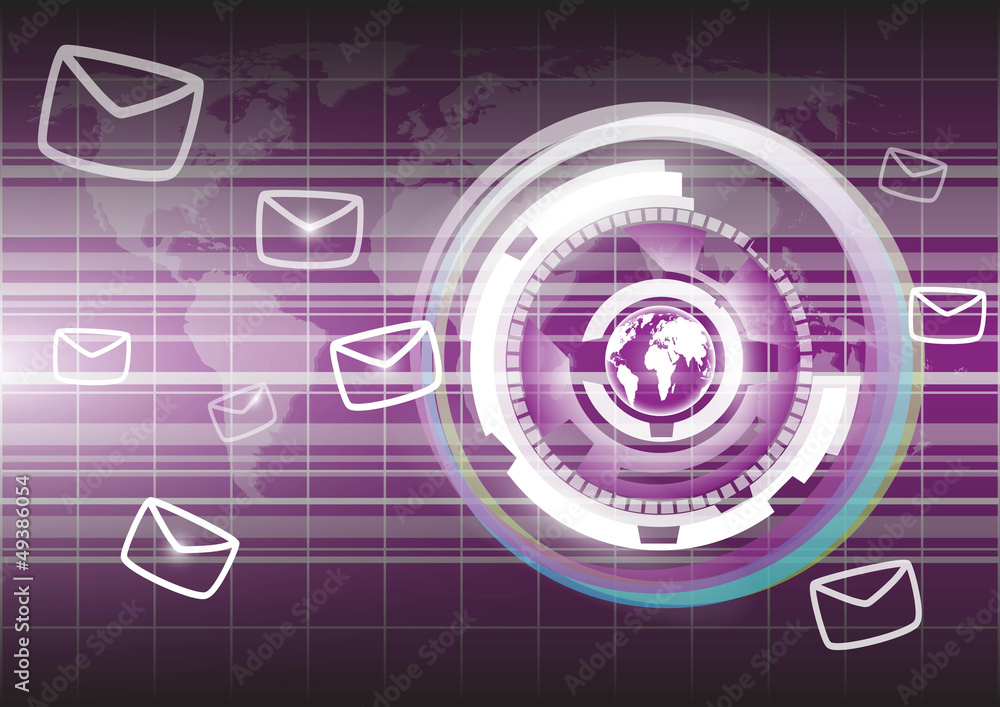 Globe vector and technology background Globe vector and technology background