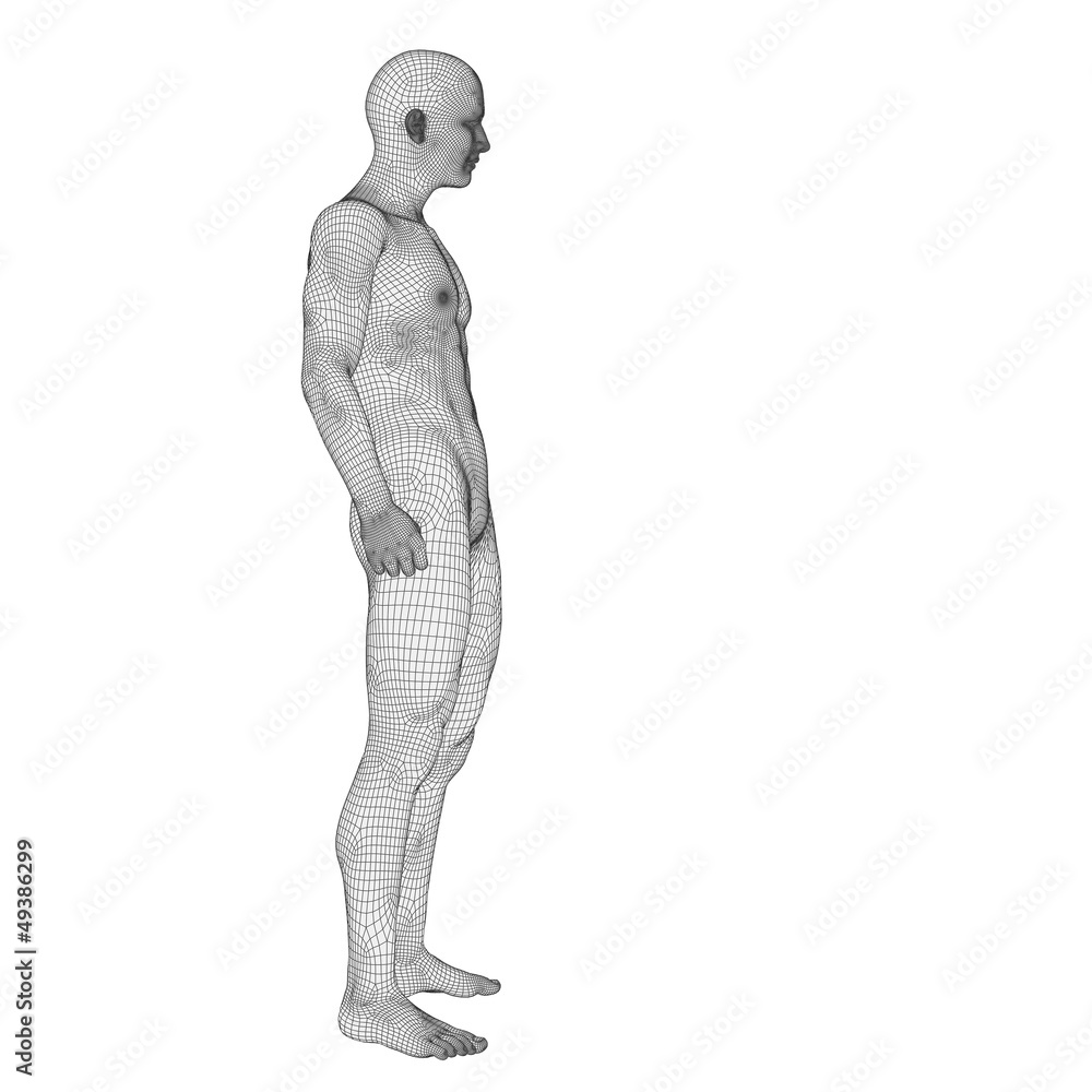 High resolution conceptual 3d man standing over white background High resolution conceptual 3d man standing over white background