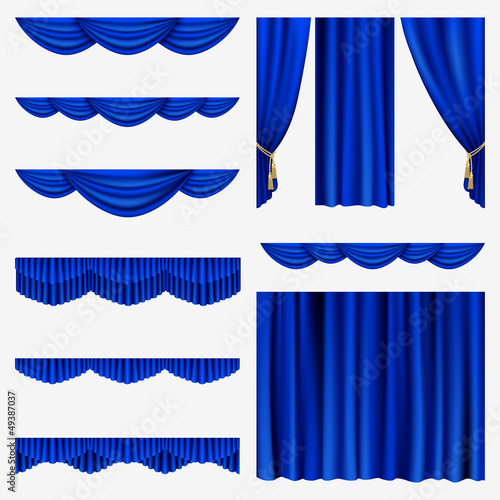 Blue curtains