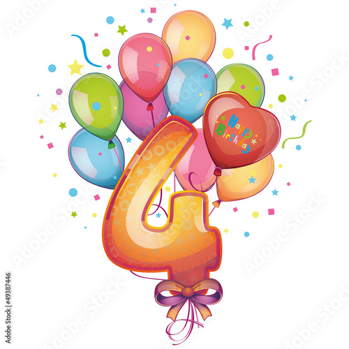 Balloons on the 4th day of birth