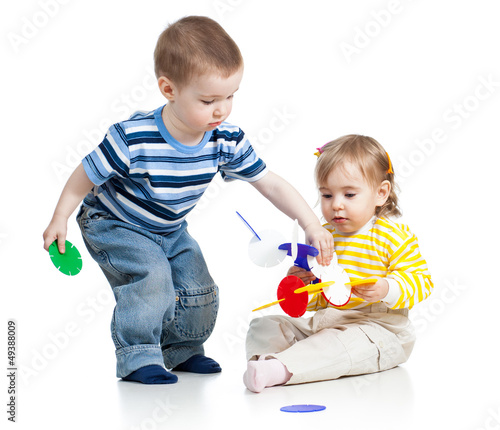 children boy and girl play ...