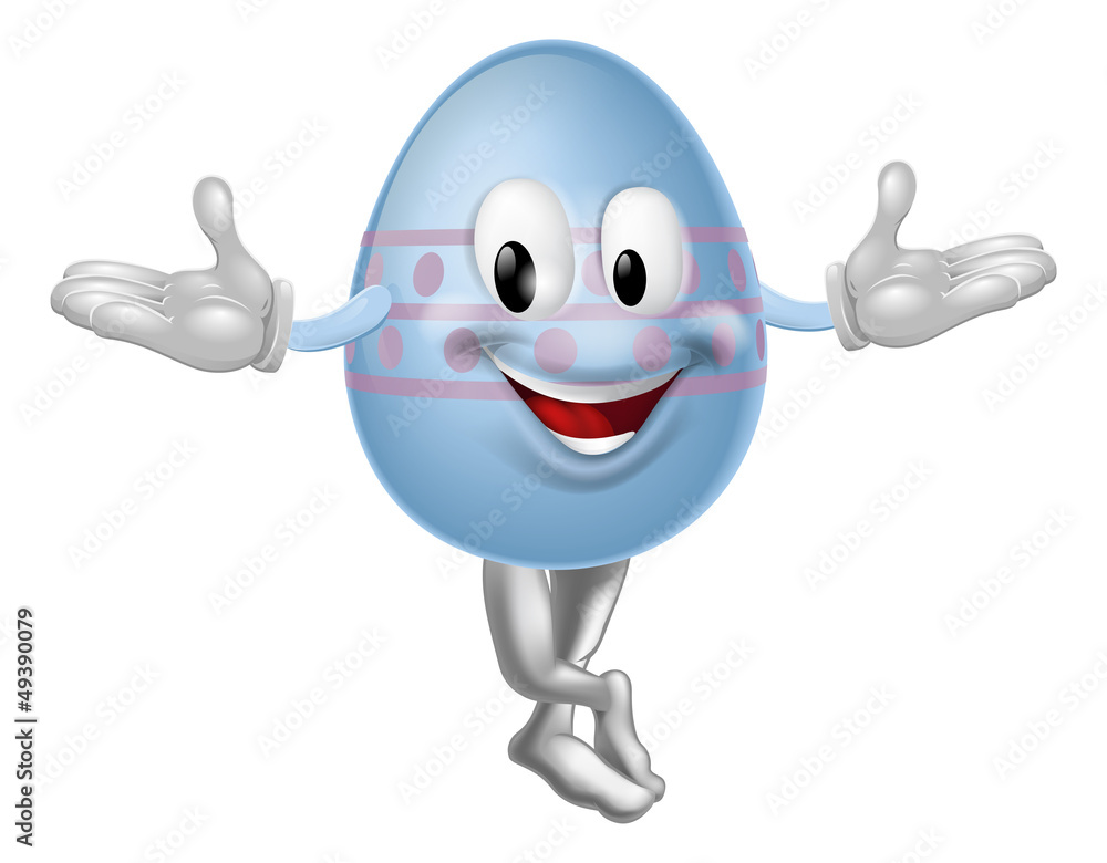 Cartoon Easter Egg Man Cartoon Easter Egg Man