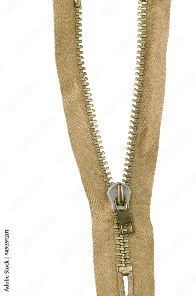 zipper on white zipper on white