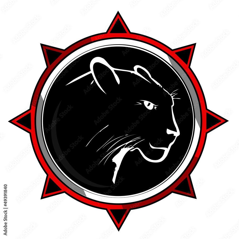 Obraz premium Panther on a black background
