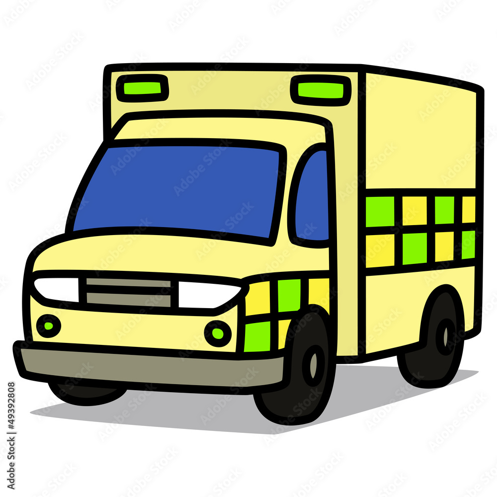 Cartoon Car 84 : European Ambulance Stock Vector | Adobe Stock